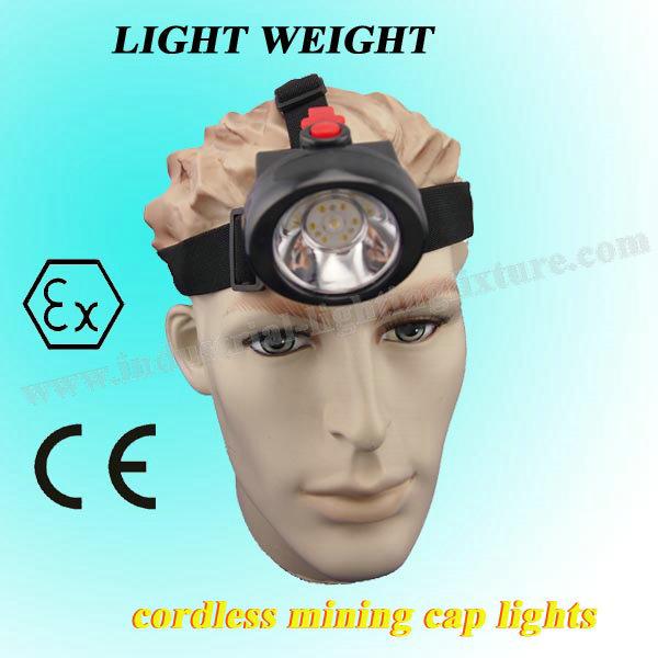 3,7 V mini lampada di cappuccio dei minatori del LED 4000lux 2.8Ah per costruzione/marinaio 0
