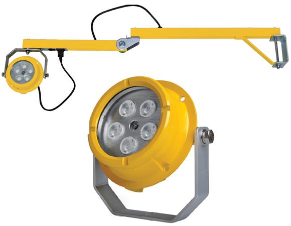 Il magazzino regolabile di giallo LED del bacino accende la sicurezza principale Cree di 25 W con il braccio 1