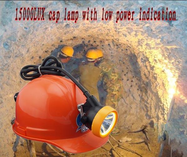 le luci ricaricabili del casco LED di estrazione mineraria di 15000lux 6.6ah impermeabilizzano la torcia del cappuccio del minatore 1