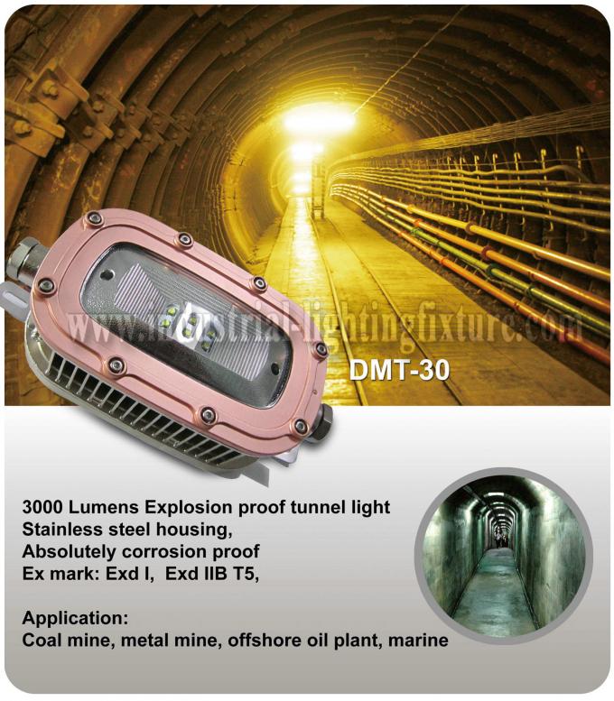 La lampada industriale di watt LED dell'acciaio inossidabile 30 3000 lumi, IP67 impermeabilizza la luce 4