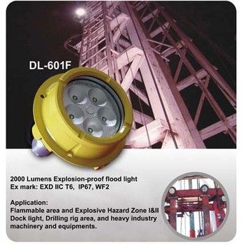 120° lega di alluminio leggera protetta contro le esplosioni di giallo IP67 LED per illuminazione marina 0