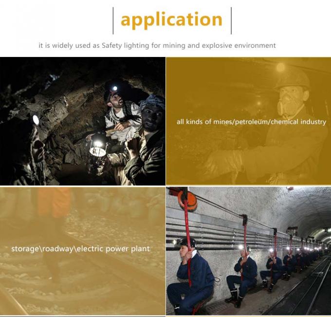 Luce per miniere di carbone certificata ATEX 7.8Ah Lithium Ion Rechargeable Headlamp con protezione IP68 5
