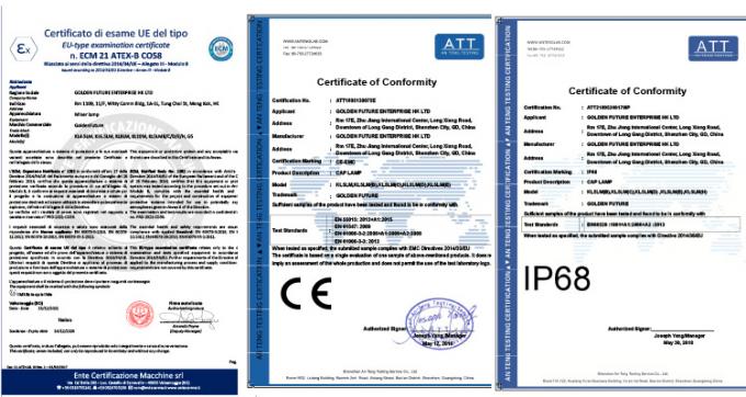 Luce per miniere di carbone certificata ATEX 7.8Ah Lithium Ion Rechargeable Headlamp con protezione IP68 6