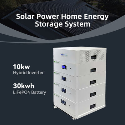 Modular Design Home Solar Energy Storage Systems Modello SPS001 30kwh 8000 Vita del ciclo con inverter solare AC220 10kw