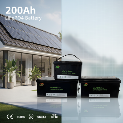 12.8V 314Ah LiFePO4 Storage Battery Long Cycle Life Batteria al litio con protezione BMS per case rimovibili