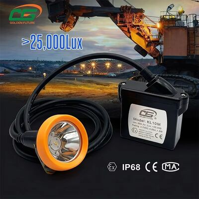 ATEX KL10M 25000Lux Lampada Frontale LED Impermeabile IP68 per Minatori con Batteria Ricaricabile Li-ion da 10Ah